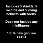 LEGO Viking Armory Set: Helmets, Shields, Swords