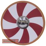 Viking Raid Red Spiral Nordic Round Shield