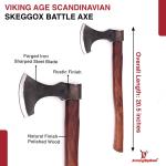 Viking Bearded Battle Axe - Carbon Steel, 20.5