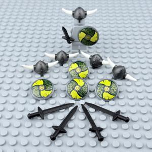 LEGO Viking Armor Set: Helmets, Shields, Swords
