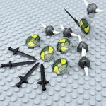 LEGO Viking Armor Set: Helmets, Shields, Swords