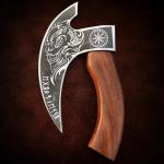 Viking Pizza Axe Stainless Steel Damascus Cutter