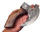 Viking Pizza Axe Stainless Steel Damascus Cutter
