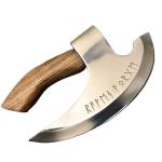 Viking Axe Pizza Cutter with Runes Design