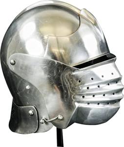 Queen Armour Medieval Bellows Visored Sallet Helmet