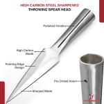 Viking Spangenhelm Throwing Spear Head - High Carbon Steel