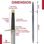 Valhalla Damascus Steel Viking Long Sword with Sheath
