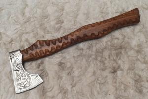 Hand Forged Valhalla Viking Tomahawk Axe with Sheath