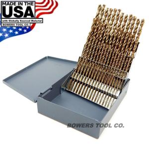 60pc Norseman Cobalt M42 Wire Gauge Drill Bit Set