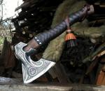 Viking High Carbon Steel Tomahawk Axe - Engraved