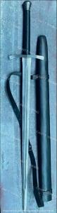 Custom Damascus Steel Viking Long Sword with Scabbard