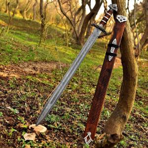Handmade Damascus Steel Viking Ragnar Sword