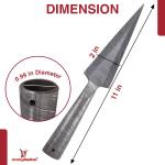 Viking Throwing Spearhead - Hand-Forged Damascus Steel