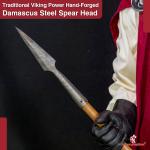 Viking Throwing Spearhead - Hand-Forged Damascus Steel