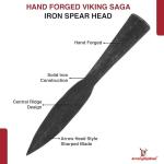 Viking Replica Hand-Forged Iron Throwing Spear Head