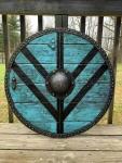 24" Handmade Viking Battle-Ready Wooden Shield