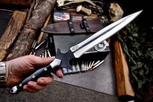 Custom Viking Dagger with Bison Horn Handle