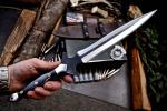 Custom Viking Dagger with Bison Horn Handle