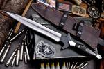 Custom Viking Dagger with Bison Horn Handle