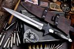 Custom Viking Dagger with Bison Horn Handle