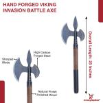 Viking Battle Axe with Spike - Hand Forged