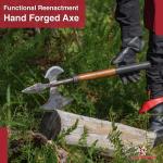 Viking Battle Axe with Spike - Hand Forged