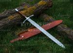 Viking Sword with Sheath: Hand Forged Damascus Steel