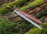 Viking Sword with Sheath: Hand Forged Damascus Steel