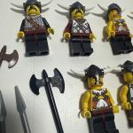 LEGO Viking Minifigure Set with Shields and Helmets