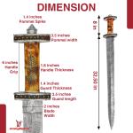 Custom Damascus Steel Viking Sword with Sheath