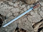 28" Hand Forged Viking Sword with Leather Sheath