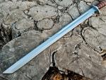 28" Hand Forged Viking Sword with Leather Sheath
