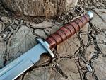 28" Hand Forged Viking Sword with Leather Sheath