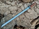 28" Hand Forged Viking Sword with Leather Sheath