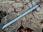 28" Hand Forged Viking Sword with Leather Sheath