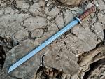 28" Hand Forged Viking Sword with Leather Sheath