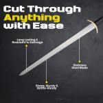 36.5 Inch Brass Viking Sword with Scabbard