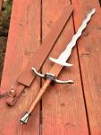 Viking Kris Sword with Leather Sheath - 41”