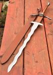 Viking Kris Sword with Leather Sheath - 41”