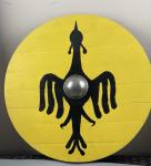 Vintage Wooden Viking Shield Decor