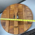 Vintage Wooden Viking Shield Decor