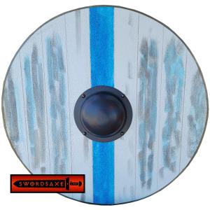 Ragnar Lodbrok Viking Shield with Blue Stripes
