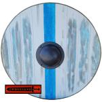 Ragnar Lodbrok Viking Shield with Blue Stripes