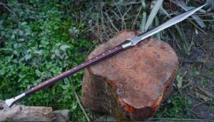 Custom Viking Spear Sword with Carbon Steel Blade