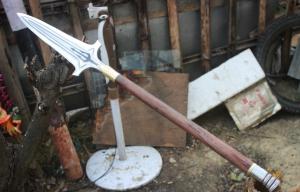 Viking Spear Sword with Custom Carbon Steel Blade