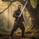 Viking Jarl Sword 35.5" with Scabbard & Belt