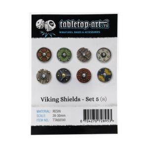 Mini Viking Shields - Set of 5 for Tabletop
