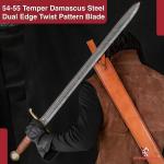 Handmade Damascus Steel Viking Sword with Sheath