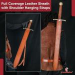 Handmade Damascus Steel Viking Sword with Sheath