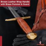 Handmade Damascus Steel Viking Sword with Sheath